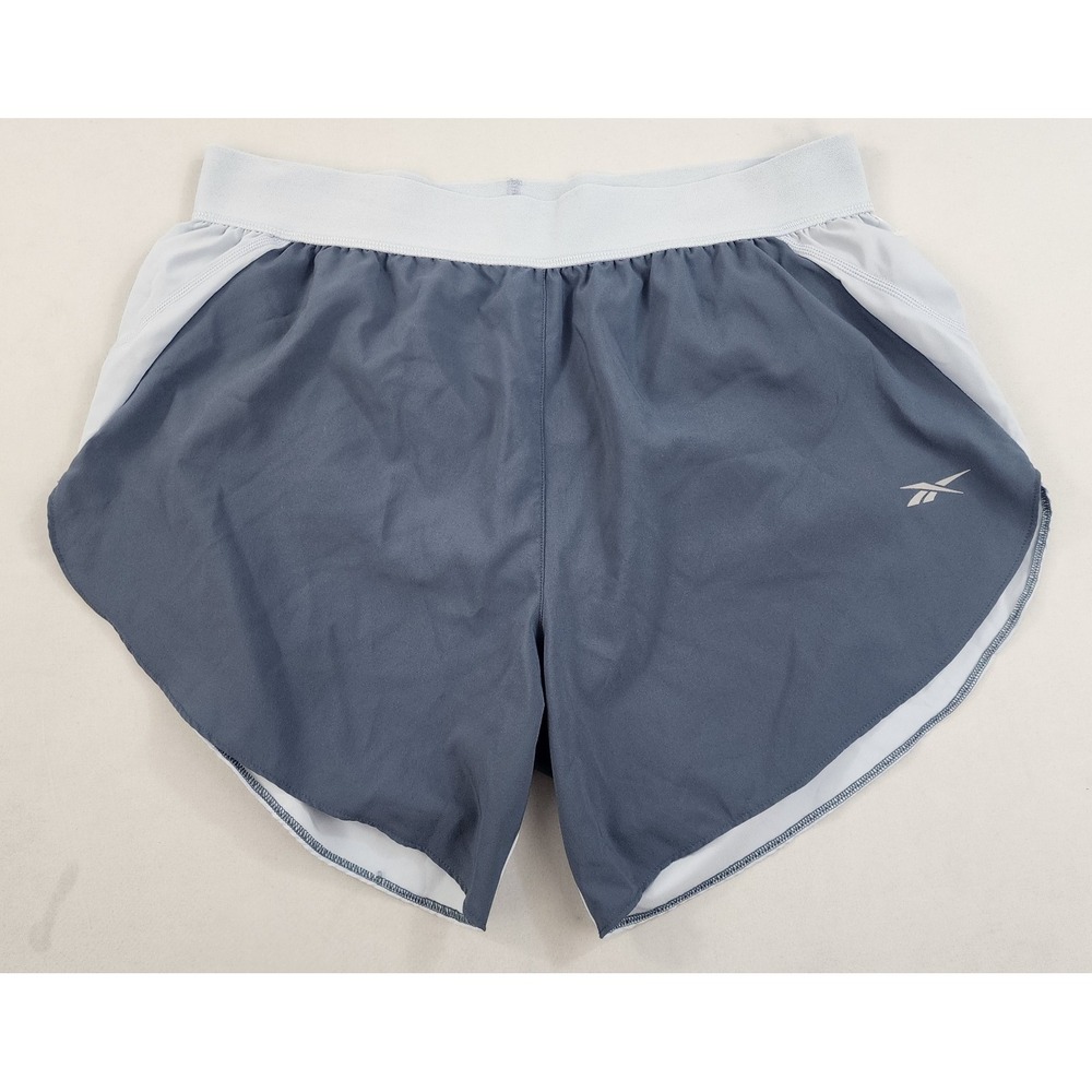 Reebok sweatshorts shorts womens M Medium grey blue running pocket ladies